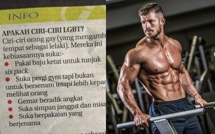 Cư dân mạng phẫn nộ với bài báo "Cách nhận biết Gay": Đi tập gym, mặc đồ hiệu, áo bó thì là người đồng tính!