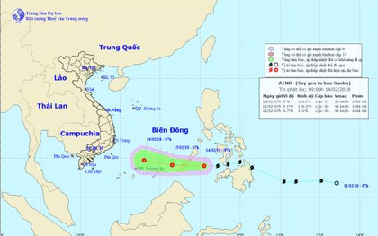 Bão Sanba suy yếu thành áp thấp nhiệt đới trước khi vào Biển Đông