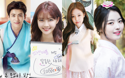 Sao Hàn đón Tết: Idol thi nhau diện hanbok lung linh, Park Shin Hye cùng dàn sao gửi lời chúc trên phim trường