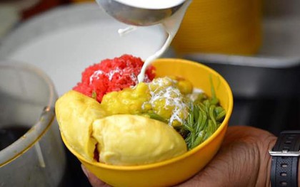 Món bánh lọt sầu riêng đá bào ở Malaysia chỉ nhìn thôi đã đủ hiểu vì sao lại ùn ùn người ăn đến vậy