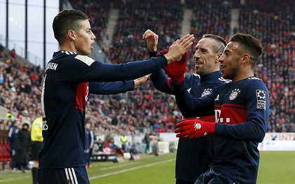 Trai đẹp James Rodriguez lập công giúp Bayern Munich ca khúc khải hoàn trên sân của Mainz 05