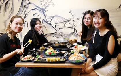Ăn buffet tại Sushi Kei cực đã, giá cực mềm, đi 4 miễn phí 1