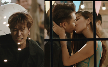 Stylist Hoàng Ku "khoá môi" Đồng Ánh Quỳnh say đắm trong MV mới của Lou Hoàng