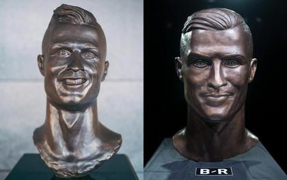 Ronaldo được đúc lại tượng, ngời ngời khí chất so với phiên bản lỗi