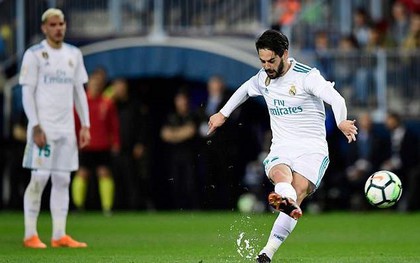 Ronaldo vắng mặt, Real Madrid thắng dễ Malaga nhờ kép phụ Isco