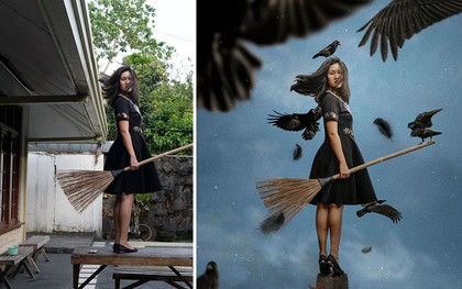 Tài năng Photoshop "thượng thừa", cô nàng biến bộ ảnh vườn nhà thành những kiệt tác nghệ thuật
