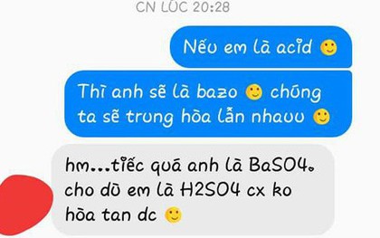 Chỉ học giỏi mới hết ế: Màn tỏ tình toàn công thức Hoá học nhìn hoa cả mắt!