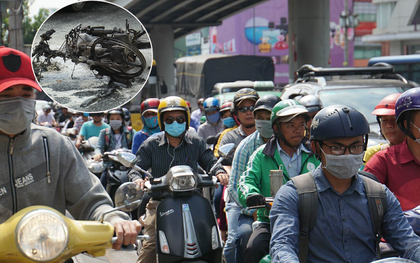 Nghi vấn thanh niên tự đốt xe máy vì bị bắt lỗi vi phạm giao thông, cửa ngõ Tân Sơn Nhất ùn tắc kinh hoàng