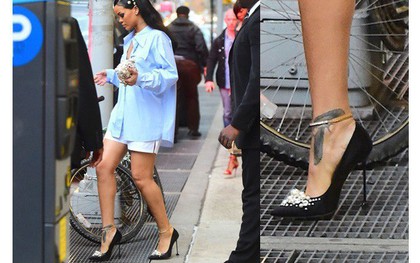 Không phải ai cũng đi giày cao gót thần sầu như Rihanna, nên mới có miếng bảo vệ gót giày chống lọt hố này
