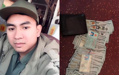 Dọn xe khách, nam thanh niên nhặt được ví da chứa 8.000USD và hành động đáng ngưỡng mộ ngay sau đó