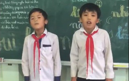 Clip: Hai chú bé quàng khăn đỏ đọc rap về bạn bè thầy cô trong ngày bế giảng