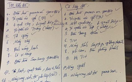 Ly hôn, chồng ki bo kê khai chia chác tài sản từ bát đũa đến giường đệm với vợ cũ