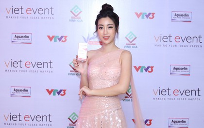Hoa hậu Đỗ Mỹ Linh rạng rỡ trong sự kiện báo công bố nhà tài trợ hai chương trình truyền hình thực tế