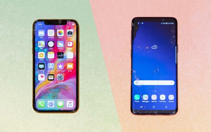 iPhone X và Galaxy S9 thi thả rơi sấp mặt, chỉ xem thôi cũng thấy nhói lòng