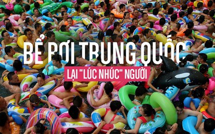 Đến hẹn lại lên: Vừa vào hè, bể bơi ở Trung Quốc đã đông tới mức phải gạt người ra để nhìn thấy nước