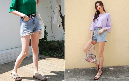 Thử kết hợp quần jean shorts cùng 7 kiểu giày/dép khác nhau, cô nàng đã tìm ra cặp đôi ăn ý nhất