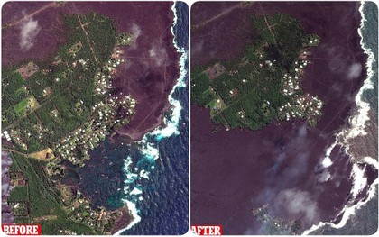 Núi lửa Kilauea đã giúp Hawaii "mọc" thêm hàng km đất mới mà vẫn chưa có dấu hiệu dừng lại