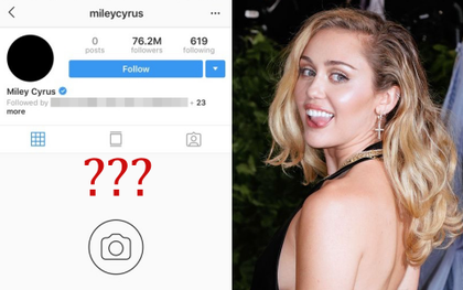 Miley Cyrus đã xoá hết mọi thứ trên instagram của mình, thuyết âm mưu gì đây?