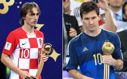 Modric gợi nhớ hình ảnh Messi, buồn bã nhận giải Quả bóng vàng World Cup 2018
