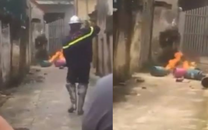 Hà Nội: Con rể mang 4 bình gas đến nhà bố vợ rồi châm lửa đốt