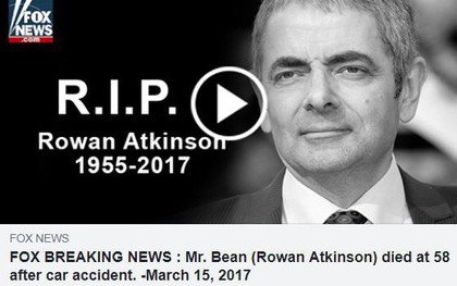 Tin tức "Mr. Bean" qua đời là trò lừa đảo, click vào sẽ gặp đủ chiêu moi tiền qua mạng