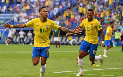 Neymar không nối gót Messi và Ronaldo, tỏa sáng rực rỡ đưa Brazil vào tứ kết World Cup 2018