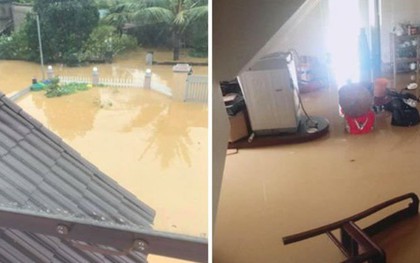 Phú Thọ: Bàn ghế giường tủ trôi… thị trấn ngập trong biển nước