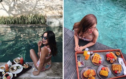 Hot trend khoe bữa sáng sang chảnh ở hồ bơi: Đỉnh cao của cuộc sống tận hưởng là đây!