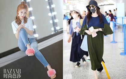 Không chỉ Angela Baby, đôi dép đính lông “nặng nề” này vẫn được Nghê Ni, Quan Hiểu Đồng và nhiều sao Hoa ngữ thi nhau diện