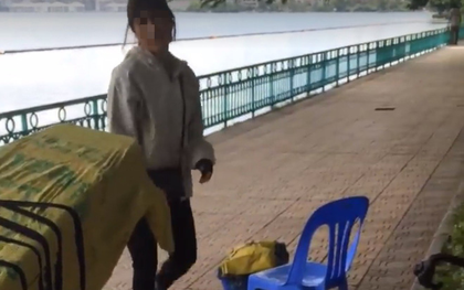 Clip "Hai thanh niên đang ngồi ghế công cộng thì bị người phụ nữ đuổi đi chỗ khác để bán hàng" tại Hà Nội gây tranh cãi