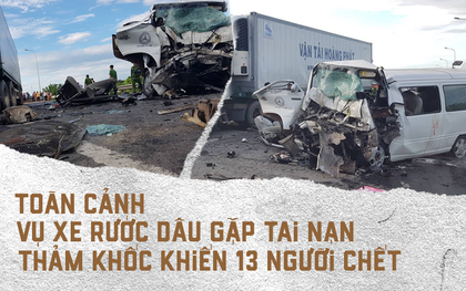 Toàn cảnh vụ tai nạn thảm khốc: Xe rước dâu đâm vào xe container khiến 13 người tử vong