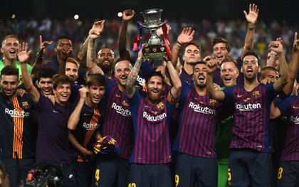 Barca giành Siêu Cúp Tây Ban Nha trong ngày Messi chính thức đeo băng đội trưởng