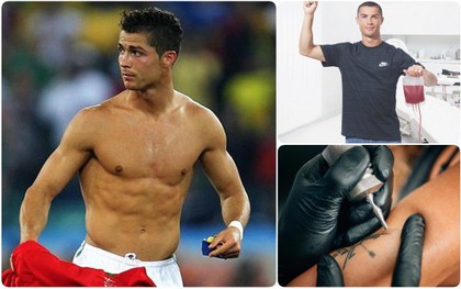 Sự thật về "truyền thuyết" không xăm mình của Ronaldo: Có thật xăm mình thì không hiến máu được?