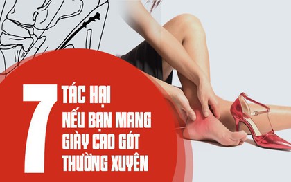 Nếu bạn thường xuyên mang giày cao gót, hãy chú ý những tác hại này