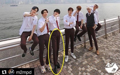 GOT7 chụp hình khoe fan show mới nhưng sao chân lại dài ngoằng kỳ quặc thế này?