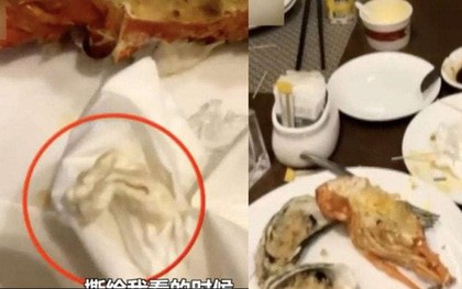 Trung Quốc: Thực khách tìm thấy bã kẹo cao su trong tôm hùm, nhà hàng bảo "Chắc nó nuốt phải thôi"