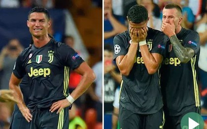 Ronaldo vừa đi vừa khóc tức tưởi vì bị trọng tài đuổi khỏi sân