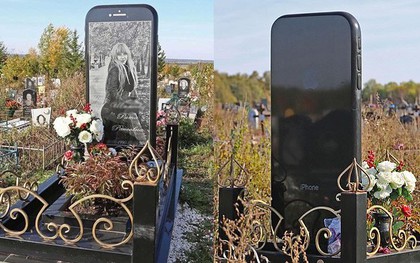 Cô gái Nga yêu cầu dựng bia mộ hình chiếc iPhone sau khi mình qua đời