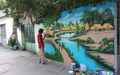 Xuất hiện tác phẩm “graffiti phiên bản đồng quê” tuyệt đẹp giữa Sài Gòn