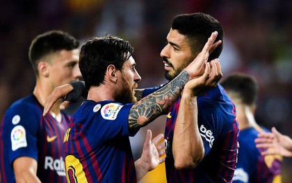 Messi nổ súng, nhường đá phạt đền cho Suarez trong chiến thắng 8-2 của Barca