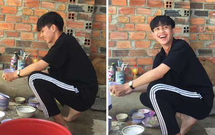 Dân tình bỗng dưng đòi gả cho cậu bạn chỉ cần ngồi rửa bát đã thấy đẹp rạng ngời