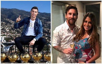 Bạn có nhận ra điều gì sau những bức hình chào năm mới của Ronaldo và Messi?