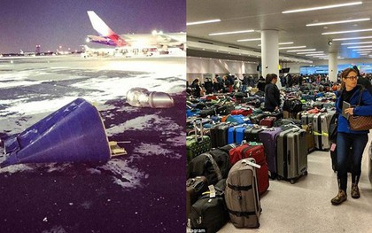 Khung cảnh hỗn loạn tại sân bay JFK sau "bom bão tuyết": Hơn 6000 chuyến bay bị hủy bỏ, 2 vụ va chạm máy bay xảy ra