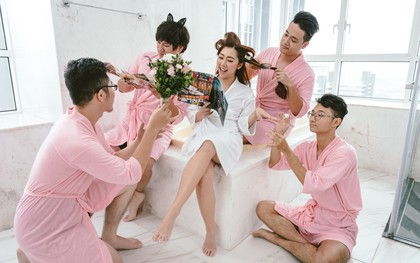 Em gái Trấn Thành kết hôn với bạn trai Hồng Kông, tung bộ ảnh cưới nhắng nhít cùng hội bạn thân