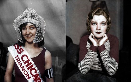 Vẻ đẹp của những hoa hậu Mỹ từ cách đây cả gần 100 năm "hồi sinh" nhờ công nghệ chỉnh màu ảnh đen trắng