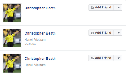 Xuất hiện nhiều tài khoản Facebook giả mạo trọng tài bắt trận U23 Việt Nam và Iraq để kích động, câu like