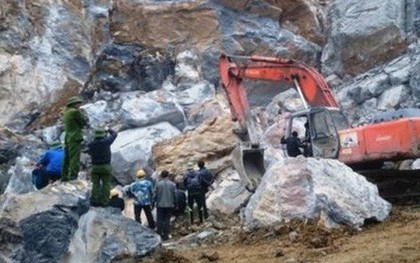 Hai công nhân chết thảm do bị đá đè ở Kiên Giang