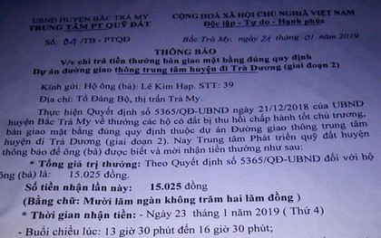 Quảng Nam: Xôn xao việc khen thưởng 15.025 đồng