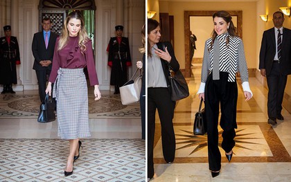 Hoàng hậu Rania thường diện đồ như nàng công sở thứ thiệt, vì vậy bạn sẽ học hỏi được rất nhiều từ style của bà