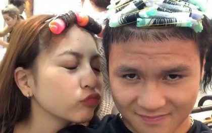 Vừa về nước, Quang Hải đã cùng bạn gái đi làm tóc mới đón Tết
